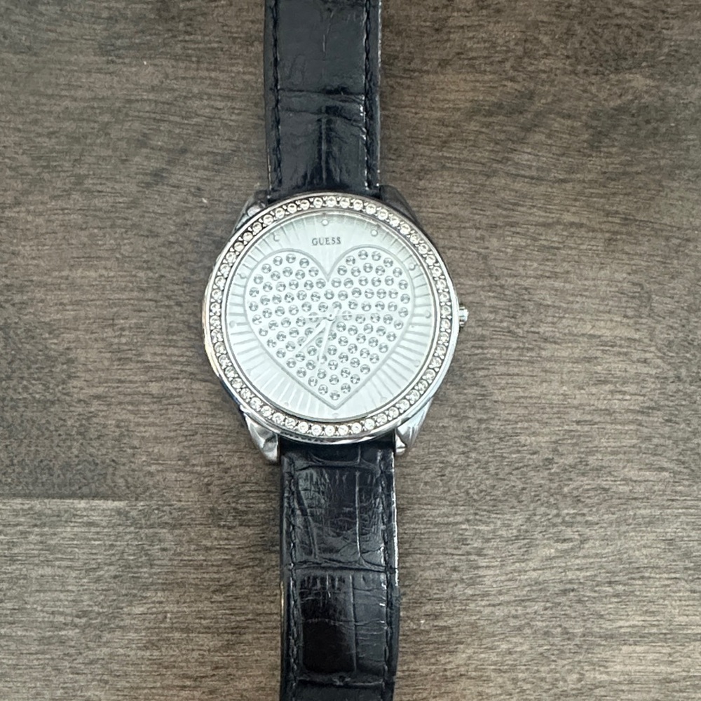 GUESS Vintage Heart Watch